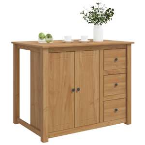 Kuchyňský vozík PANAMA 2 pcs Medový vosk 112 x 77 x 90 cm - obrázek 3