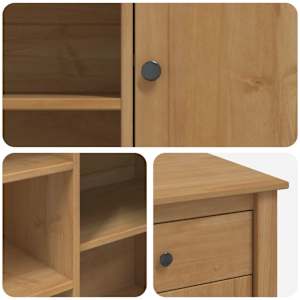 Kuchyňský vozík PANAMA 2 pcs Medový vosk 112 x 77 x 90 cm - obrázek 7