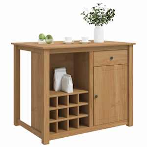 Kuchyňský vozík PANAMA 2 pcs Medový vosk 112 x 77 x 90 cm - obrázek 3