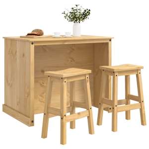 Sada kuchyňských ostrůvků 3 pcs Medový vosk Masivní borovice - obrázek 3