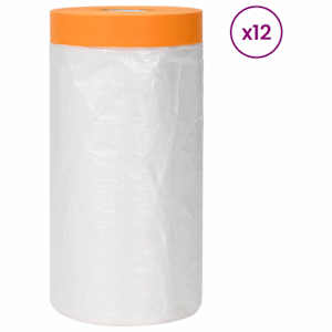 vidaXL Tolmuplaat kleeplindiga 12 tk L&auml;bipaistev 140 x 3300 cm HDPE