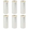 vidaXL Tolmumatt liimiga teibiga 6 tk L&auml;bipaistev 110 x 3300 cm HDPE