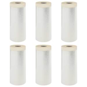vidaXL Tolmumatt liimiga teibiga 6 tk L&auml;bipaistev 110 x 3300 cm HDPE