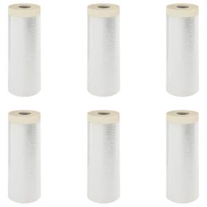 vidaXL Tolmumatt liimiga teibiga 6 tk L&auml;bipaistev 210 x 2000 cm HDPE