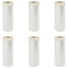 vidaXL Tolmumatt liimiga teibiga 6 tk L&auml;bipaistev 240 x 2000 cm HDPE