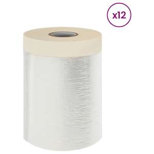 vidaXL Tolmumatt liimiga teibiga 12 tk L&auml;bipaistev 30 x 3300 cm HDPE