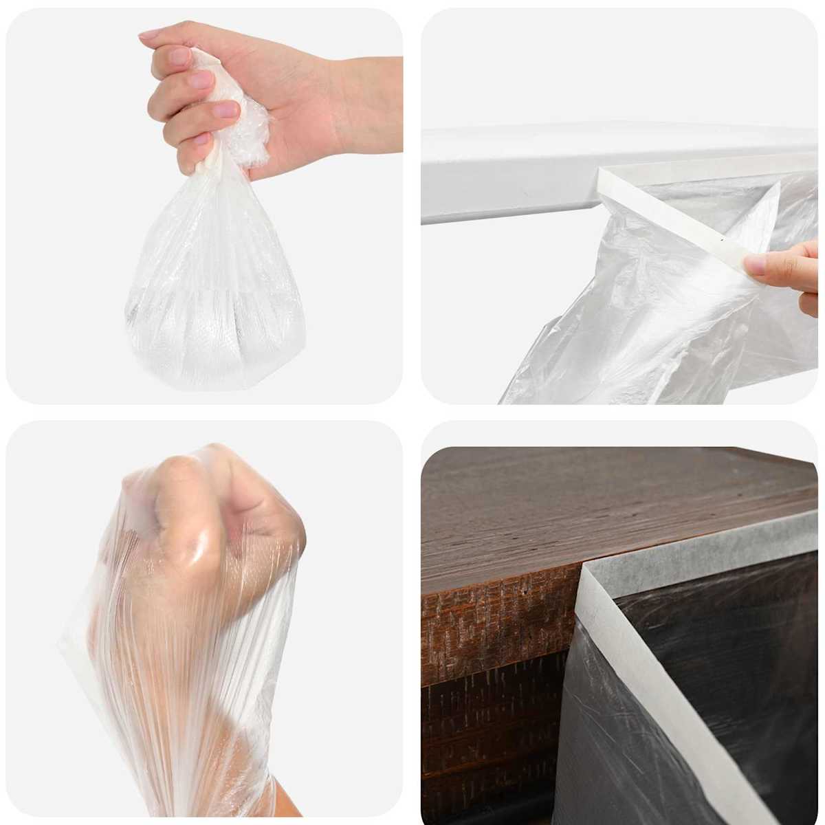 Støvdragt med klæbende tape Transparent - Billede 6