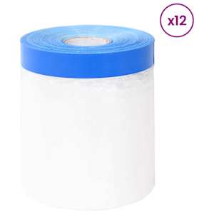 Maskovací fólie s lepící páskou 12 pcs Transparentní a modrá - obrázek 2