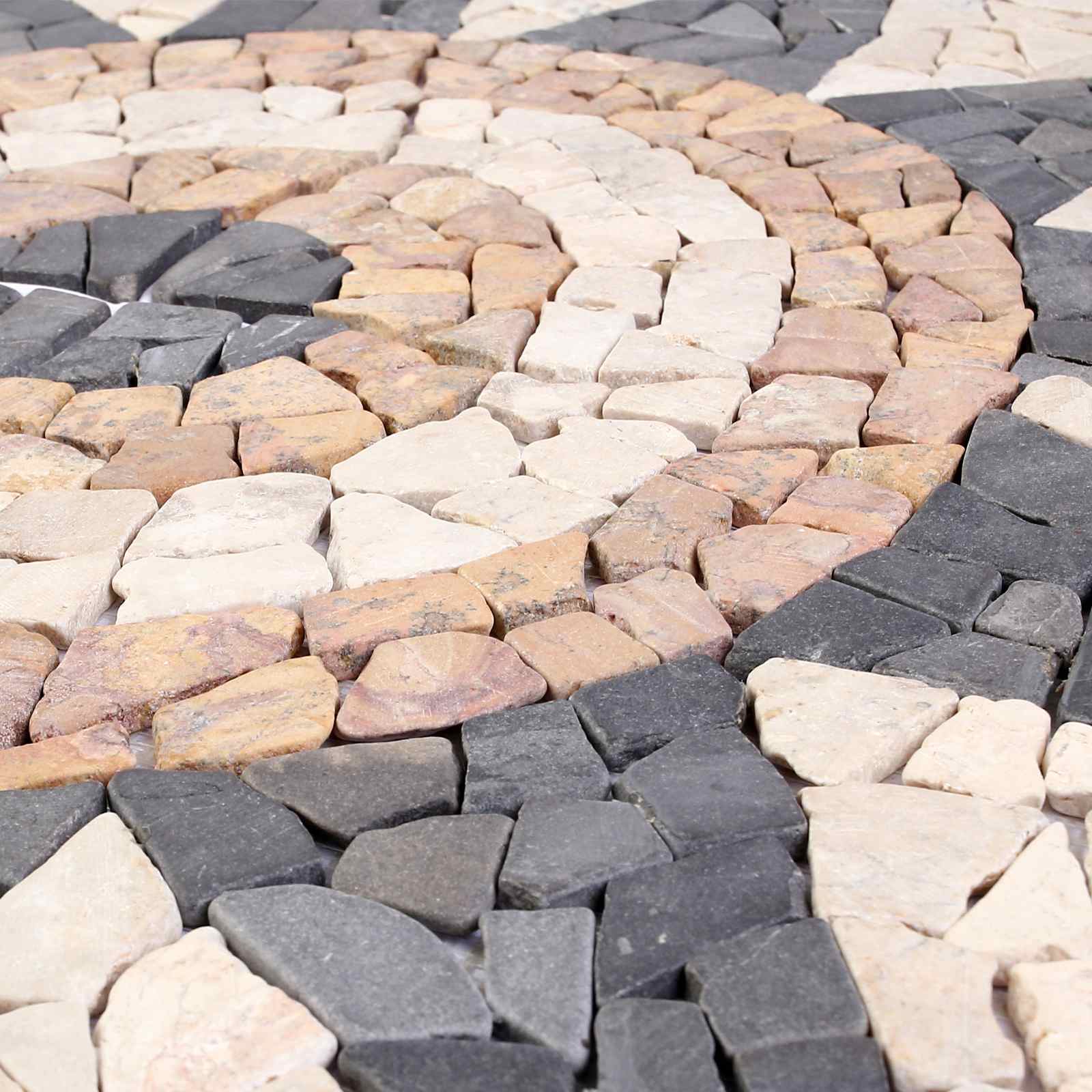 vidaXL Mosaikfliesen Blütenmuster Mehrfarbig 120 x 120 cm Marmor – Bild 7