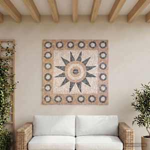 Mozaik ploščice s cvetnim vzorcem večbarvno 120 x 120 cm Marmor