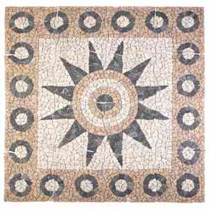 vidaXL Mosaiikplaadid lillemustriga Mitmev&auml;rviline 120 x 120 cm Marmor