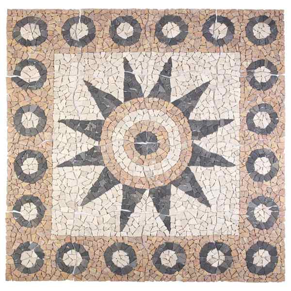 vidaXL Mosaiikplaadid lillemustriga Mitmev&auml;rviline 120 x 120 cm Marmor