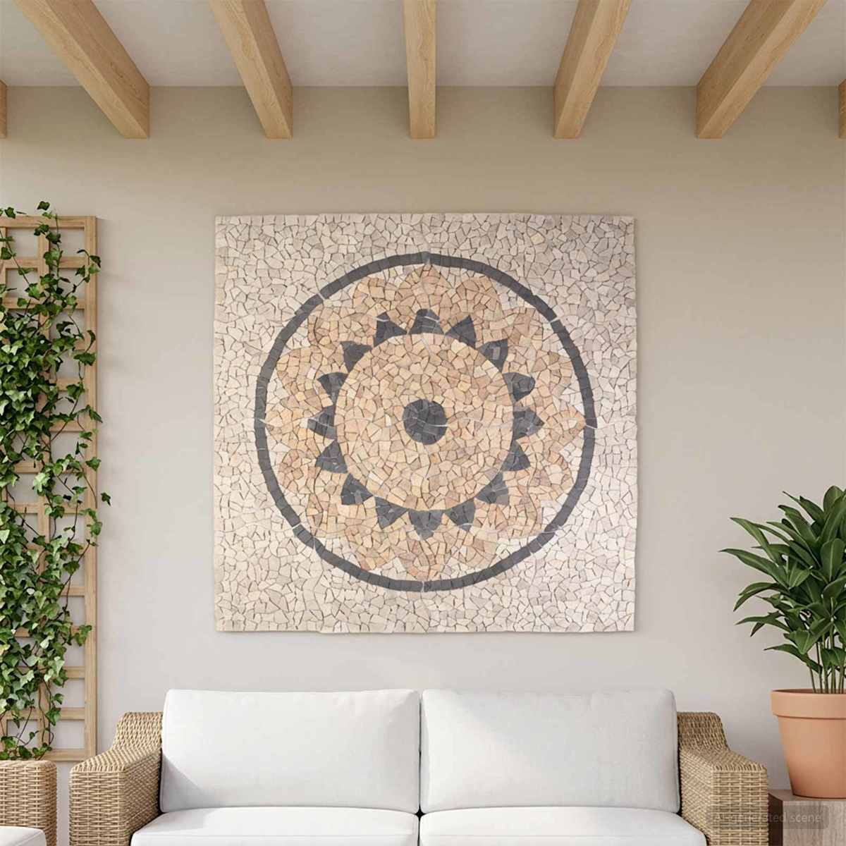 Mosaic Fliser Mønster Flerfarvet 120 x 120 cm Marmor