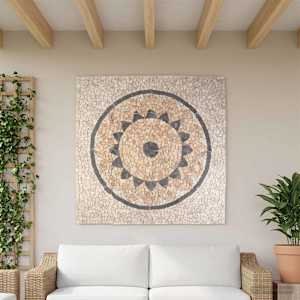 Mosaic Tiles vzorec sončnice večbarvno 120 x 120 cm Marmor