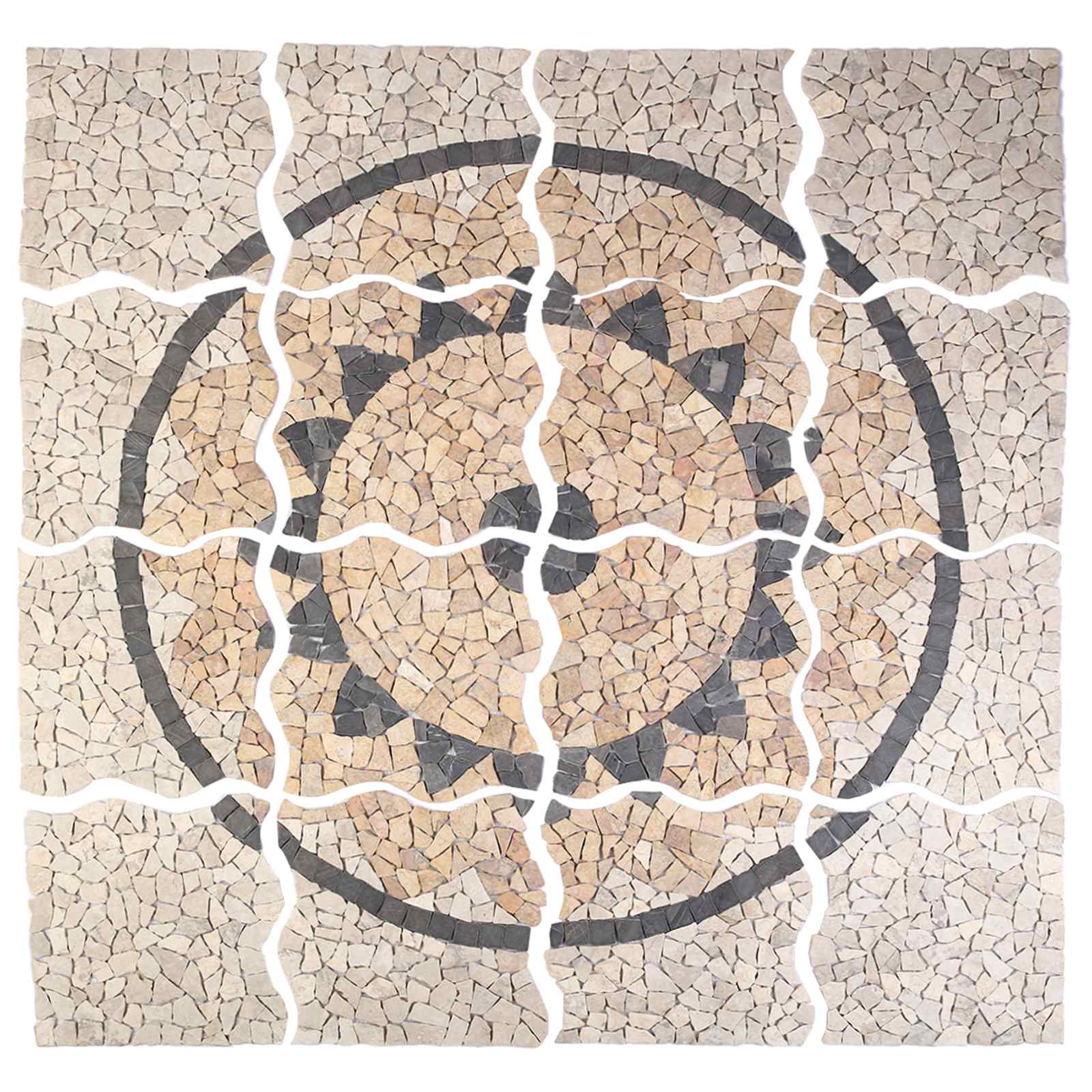 Mosaic Tiles vzorec sončnice večbarvno 120 x 120 cm Marmor - slika 5
