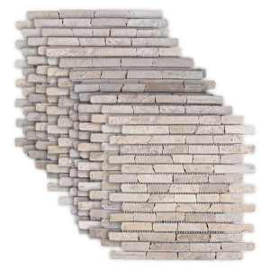 vidaXL Mosaiik Tellised Kreemjas 30 x 30 cm Marmor