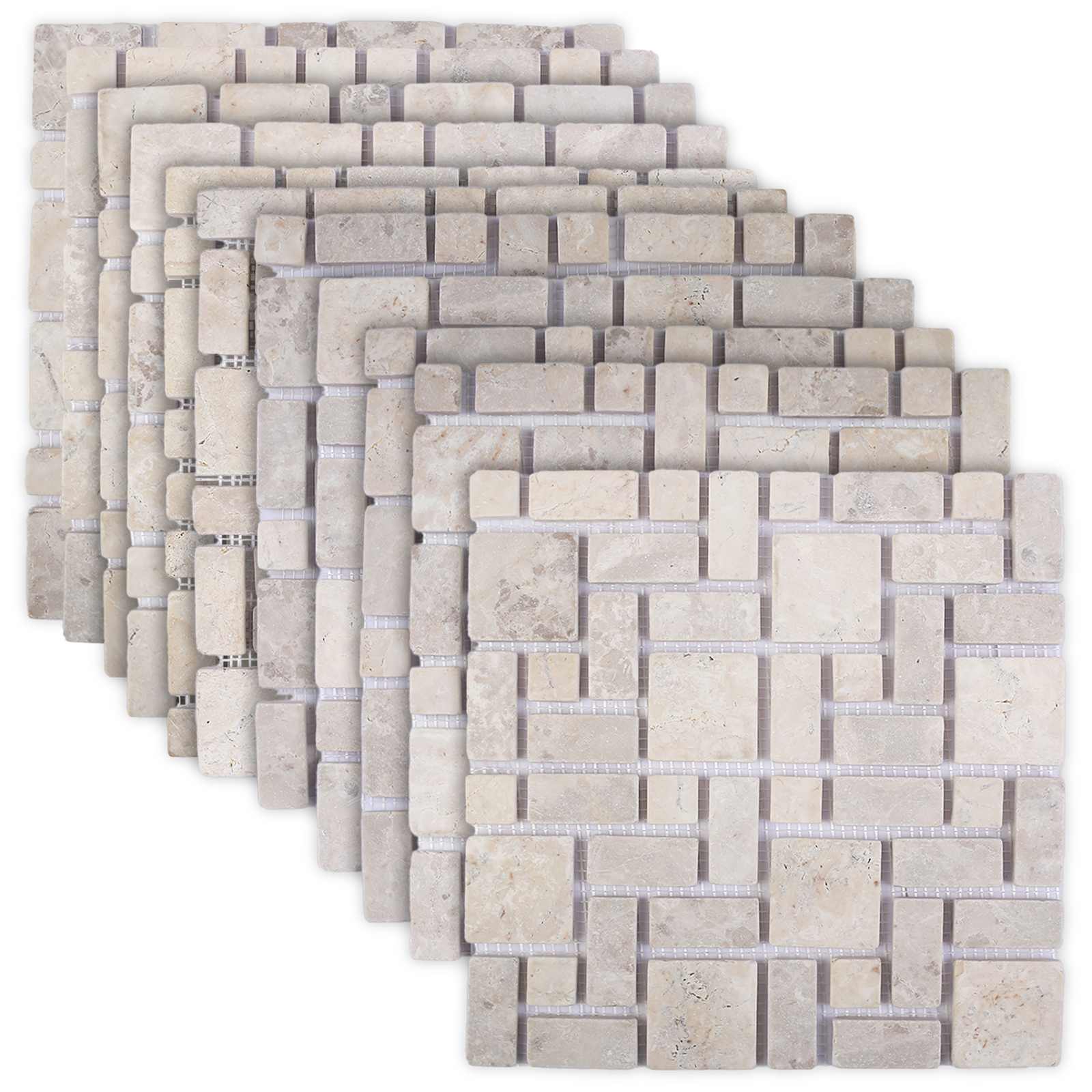 Mozaïek Tegels Crèmekleurig 30 x 30 cm Marmer – afbeelding 1