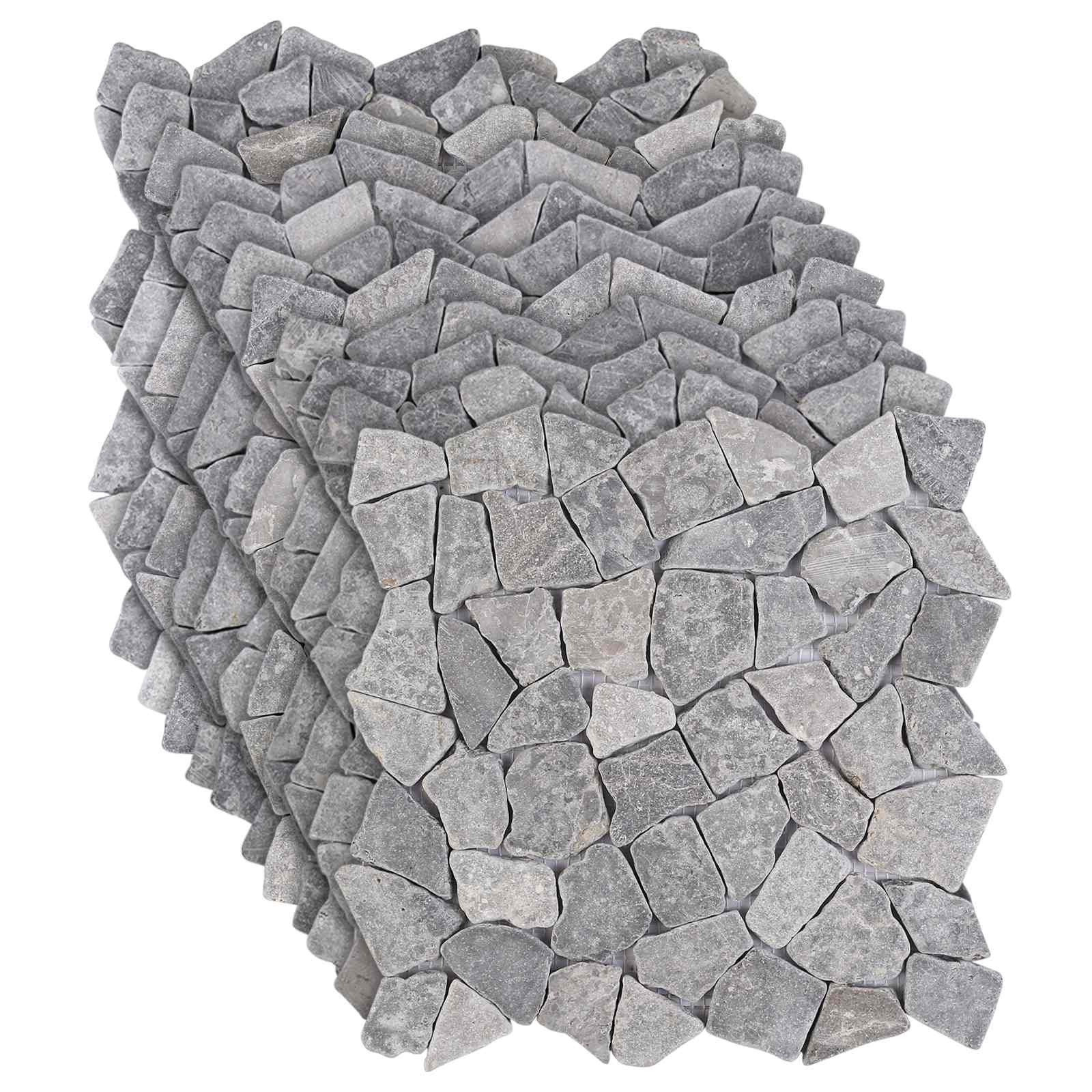 vidaXL Mosaikfliesen Hellgrau 30 x 30 cm Marmor – Bild 2