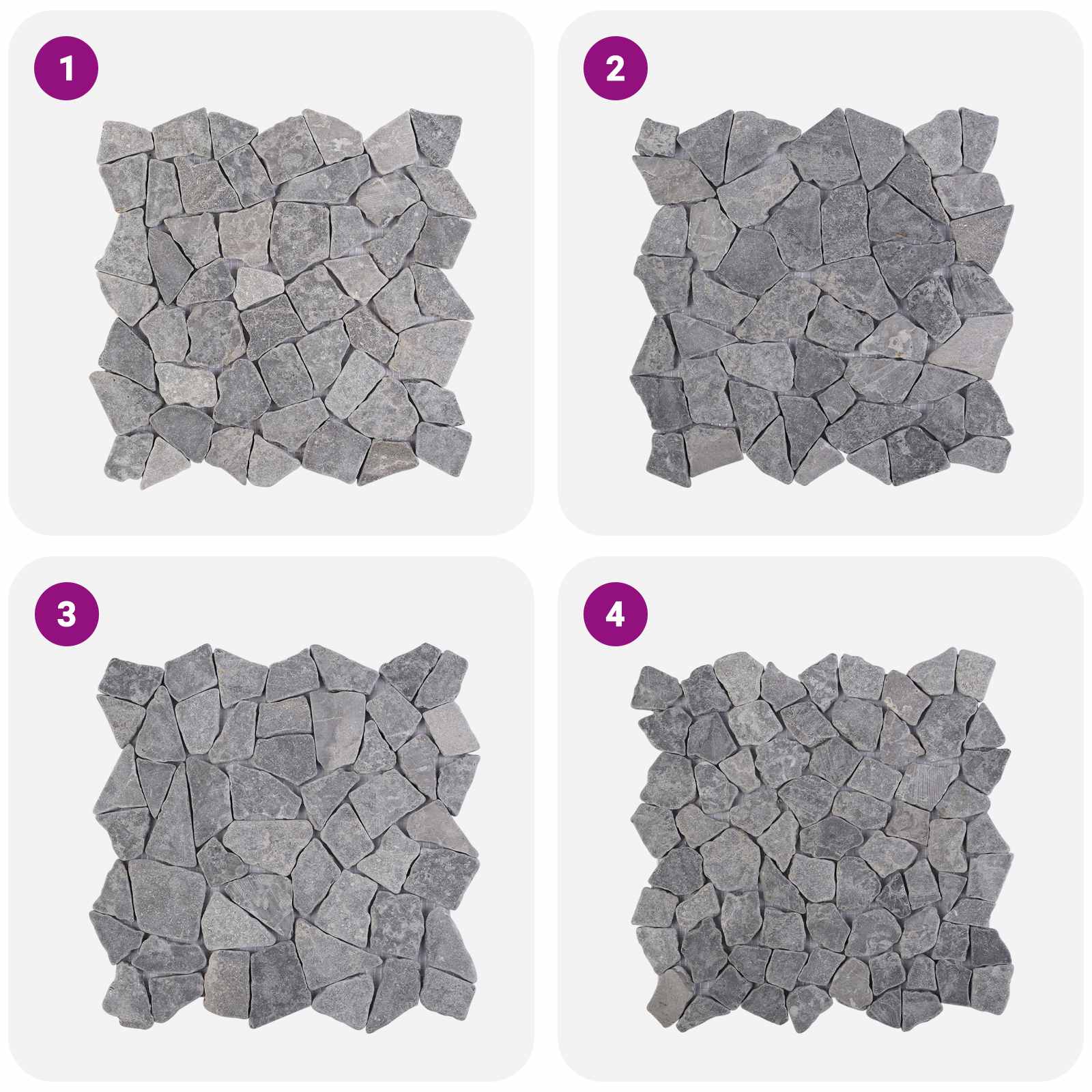vidaXL Mosaikfliesen Hellgrau 30 x 30 cm Marmor – Bild 9