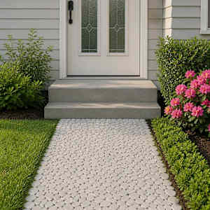Pebble ploščice Bela 30 x 30 cm Rečni prod