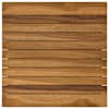 vidaXL Lauda peal 40 x 40 x 3,5 cm Kandiline Tugev teakpuit Naturaalne