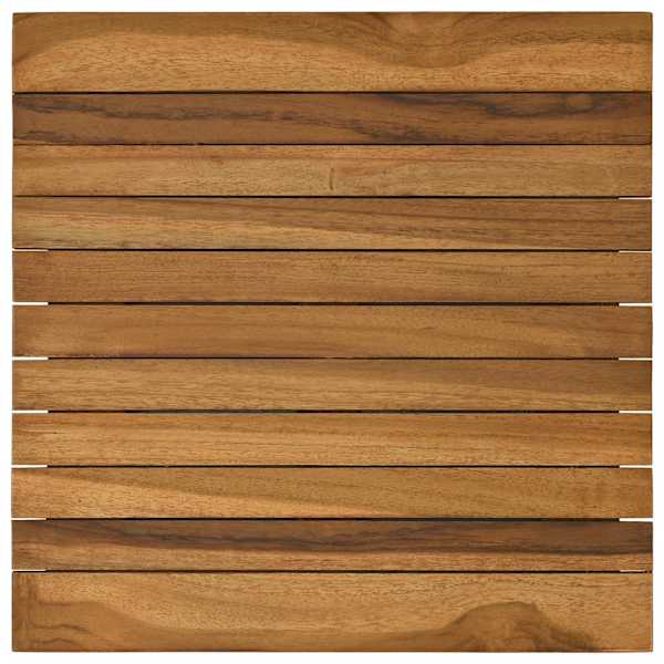 vidaXL Lauda peal 40 x 40 x 3,5 cm Kandiline Tugev teakpuit Naturaalne