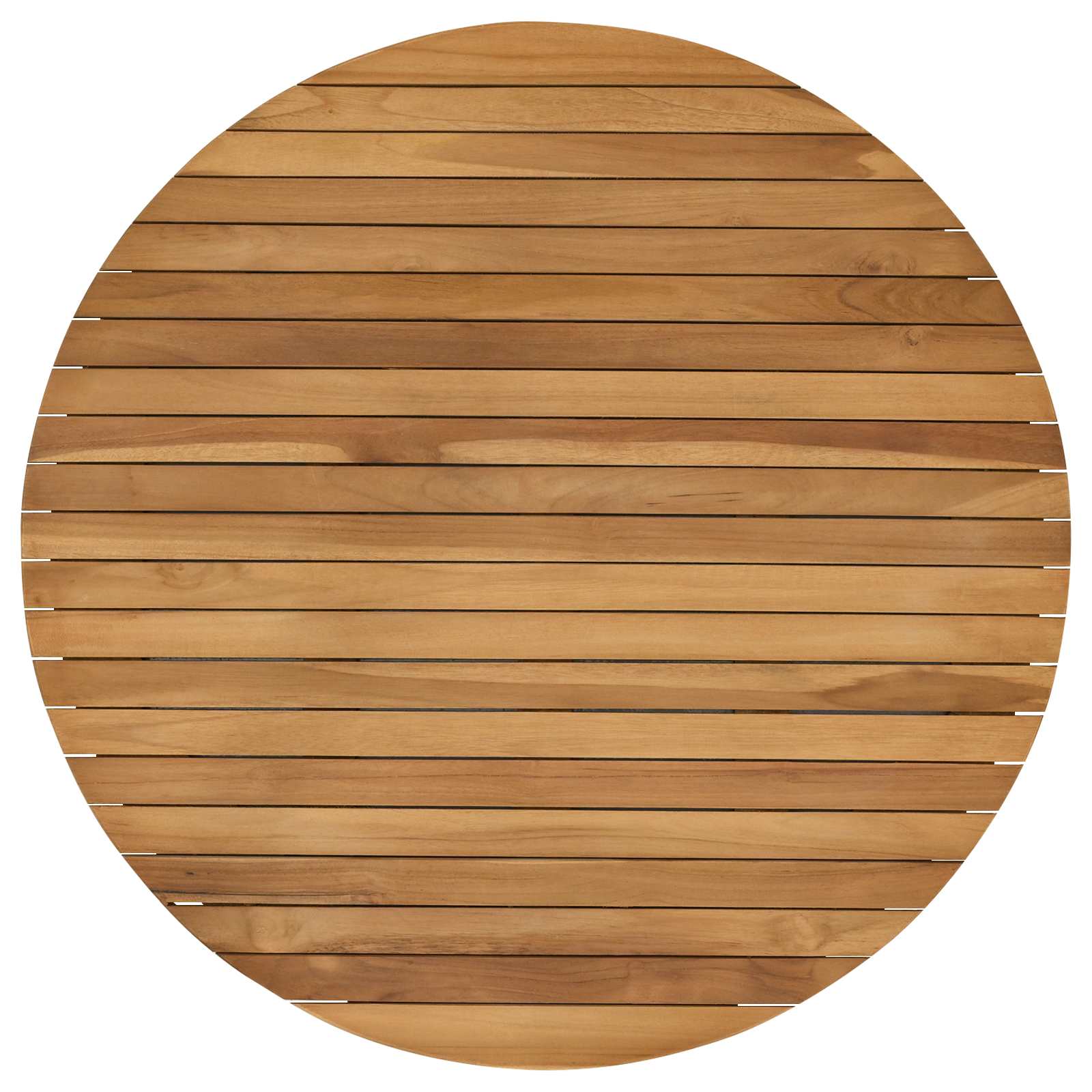 Tafelblad Ø 80 x 3,5 Rond Massief Teakhout Naturel image 2