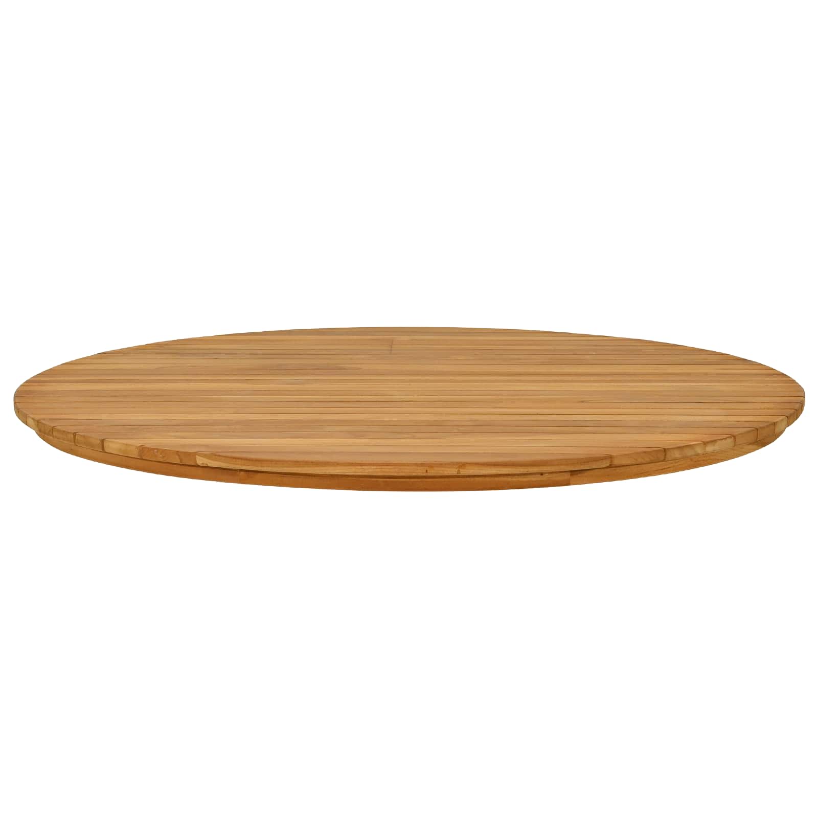 Tafelblad Ø 90 x 3,5 Rond Massief Teakhout Naturel image 3