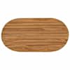 vidaXL Lauda peal 80 x 40 x 3,5 cm Ovaalne Tugev teakpuit Naturaalne
