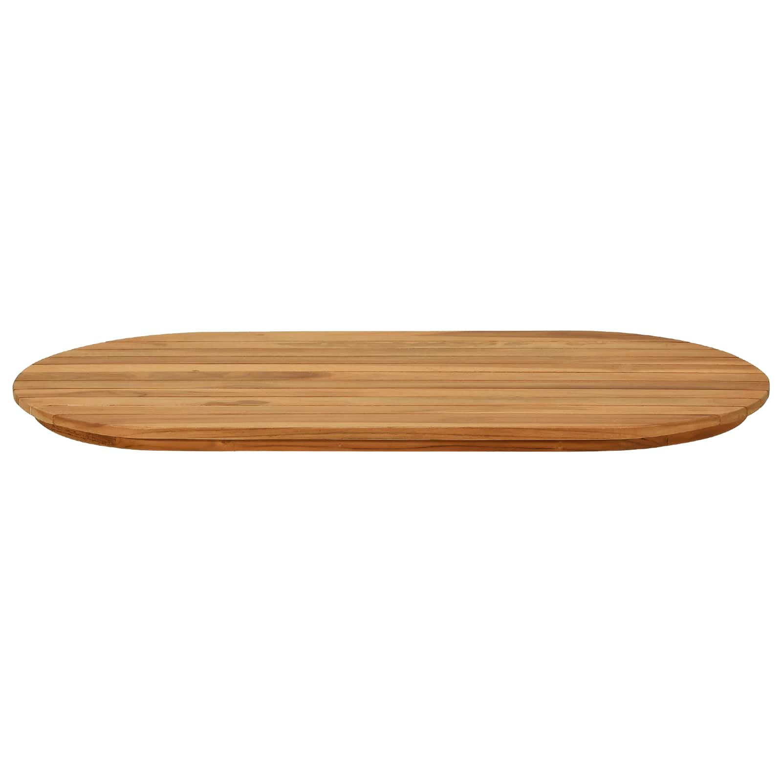 Tafelblad 90 x 45 x 3,5 cm Ovaal Massief Teakhout Naturel image 3