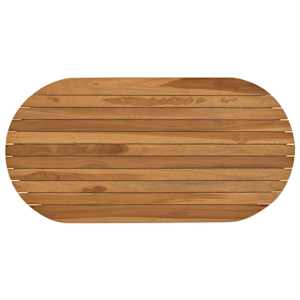 vidaXL Lauda peal 90 x 45 x 3,5 cm Ovaalne Tugev teakpuit Naturaalne
