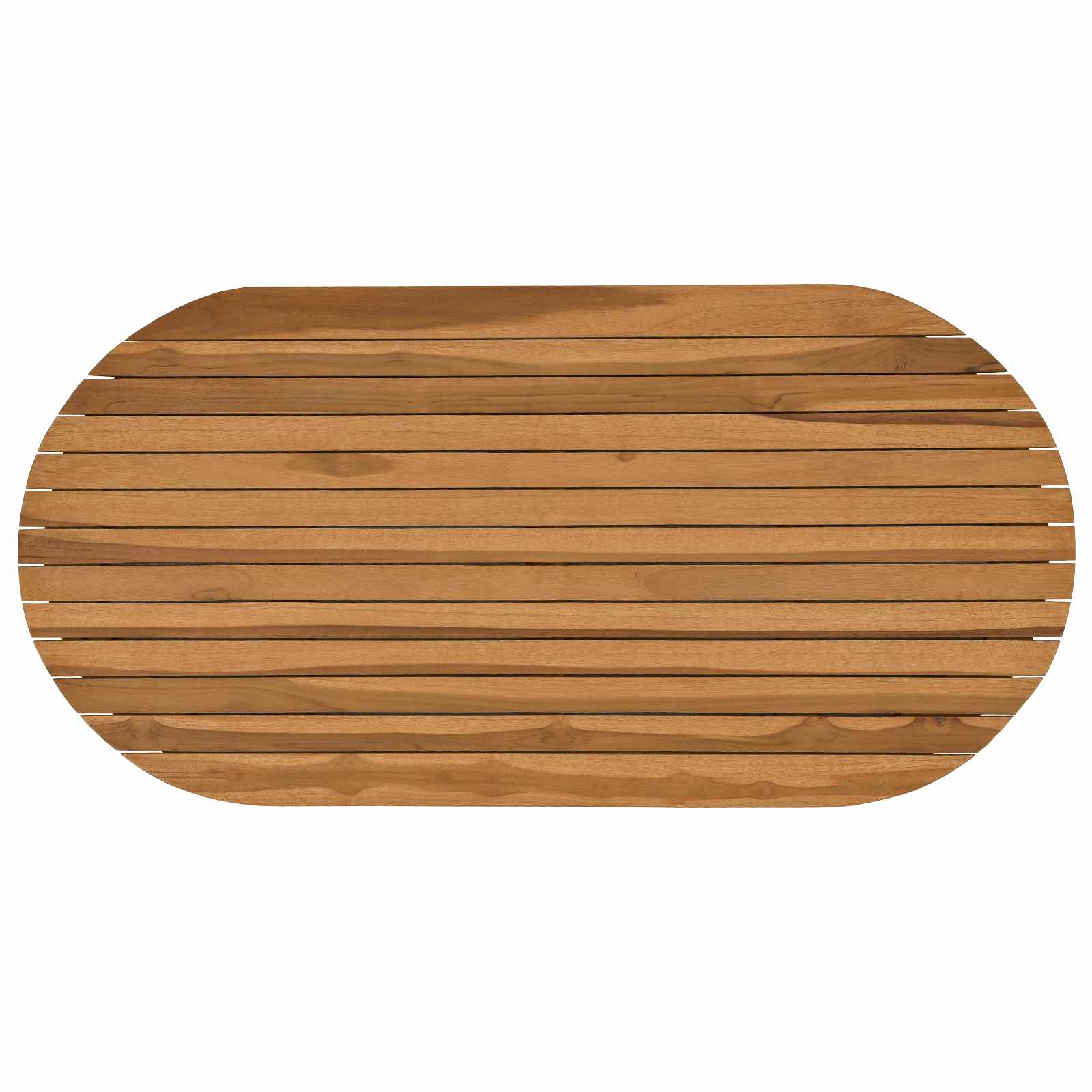 Tafelblad 100 x 50 x 3,5 cm Ovaal Massief Teakhout Naturel image 2