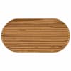 vidaXL Lauda peal 100 x 50 x 3,5 cm Ovaalne Tugev teakpuit Naturaalne