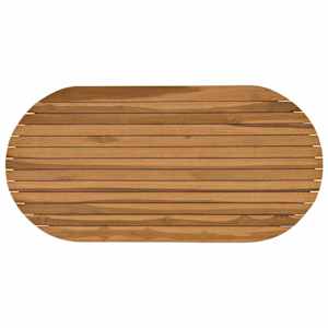 vidaXL Lauda peal 100 x 50 x 3,5 cm Ovaalne Tugev teakpuit Naturaalne