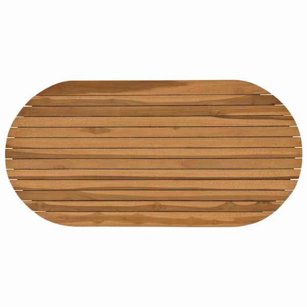 vidaXL Lauda peal 100 x 50 x 3,5 cm Ovaalne Tugev teakpuit Naturaalne