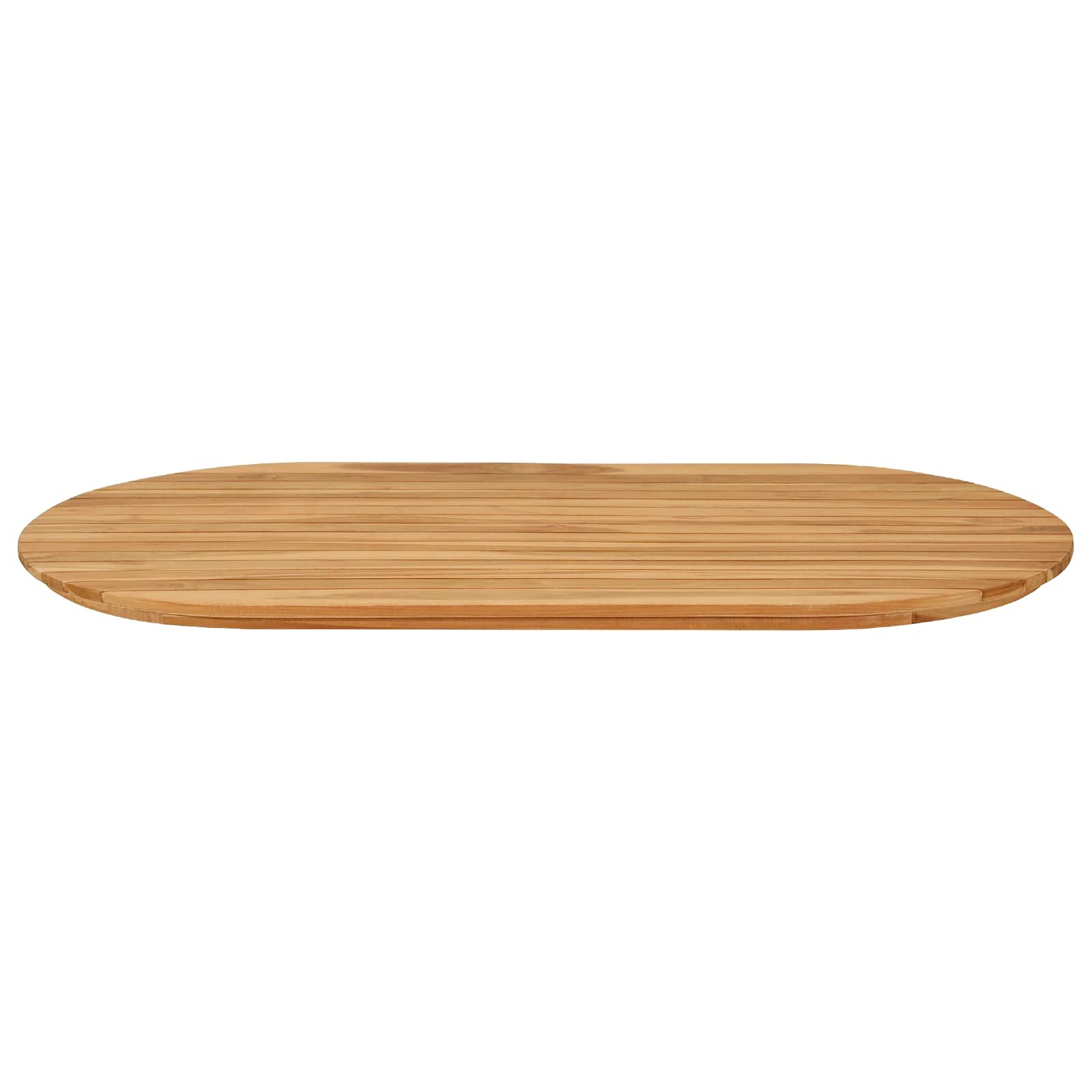Tafelblad 110 x 55 x 3,5 cm Ovaal Massief Teakhout Naturel image 3