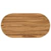 vidaXL Lauda peal 110 x 55 x 3,5 cm Ovaalne Tugev teakpuit Naturaalne