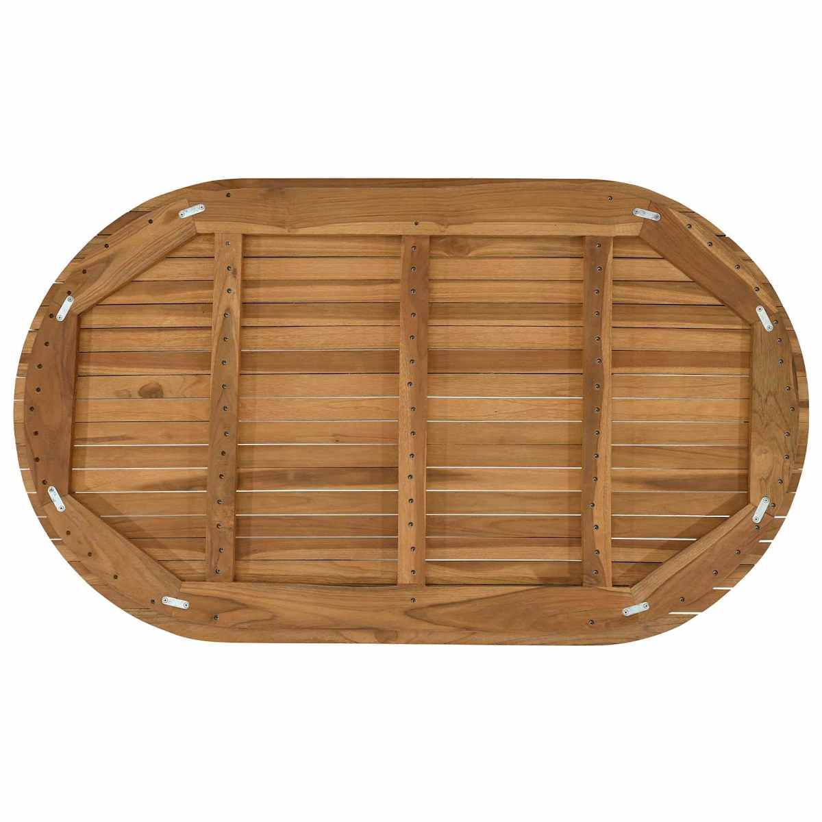 Bordplade x 3,5 cm Massiv Teaktræ Naturfarvet - Billede 5