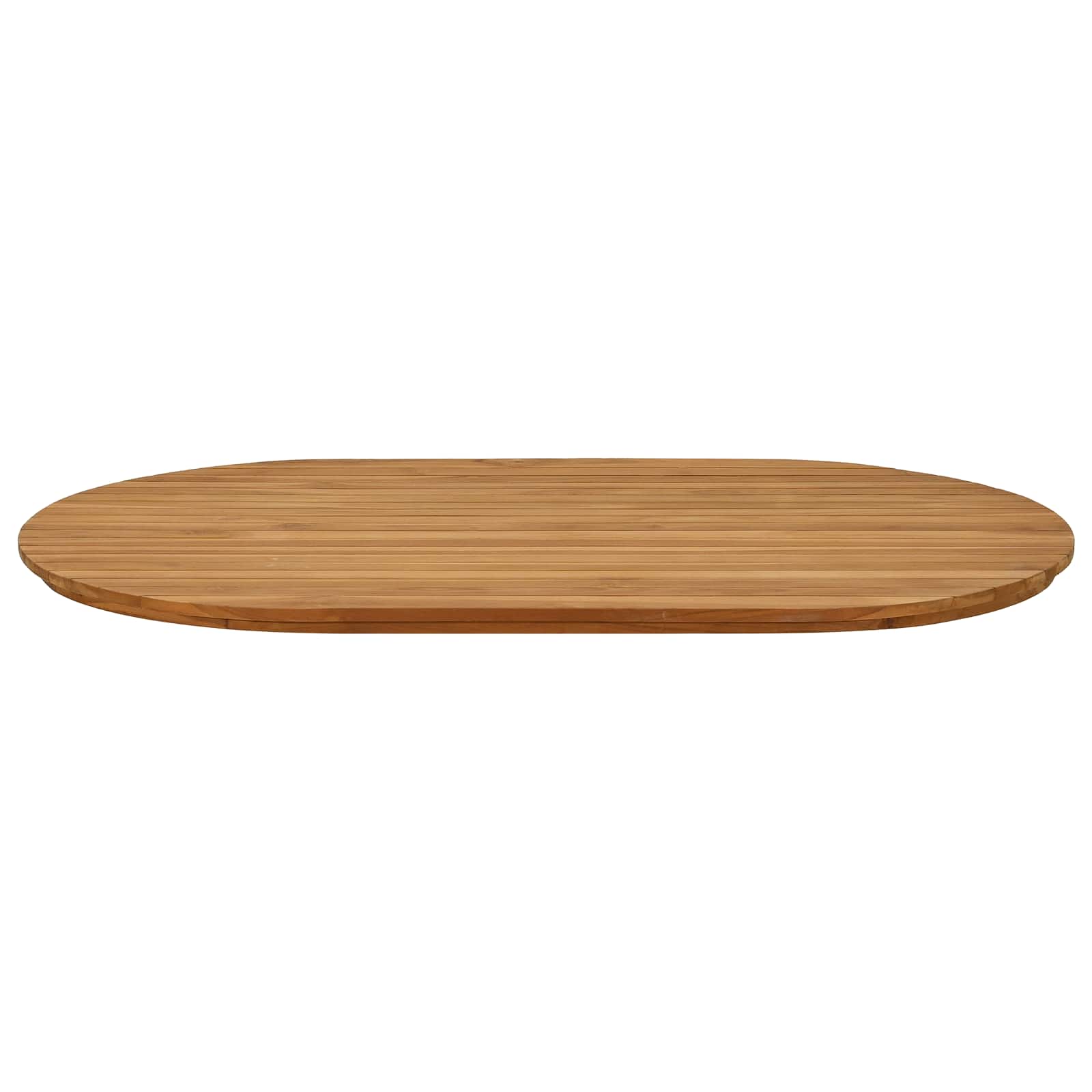 Tafelblad 120 x 70 x 3,5 cm Ovaal Massief Teakhout Naturel image 3
