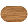 vidaXL Lauda peal 120 x 70 x 3,5 cm Ovaalne Tugev teakpuit Naturaalne