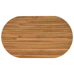 vidaXL Lauda peal 120 x 70 x 3,5 cm Ovaalne Tugev teakpuit Naturaalne
