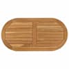 vidaXL Lauda peal 80 x 40 x 2,5 cm Ovaalne Tugev teakpuit Naturaalne