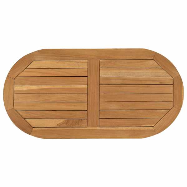 vidaXL Lauda peal 80 x 40 x 2,5 cm Ovaalne Tugev teakpuit Naturaalne