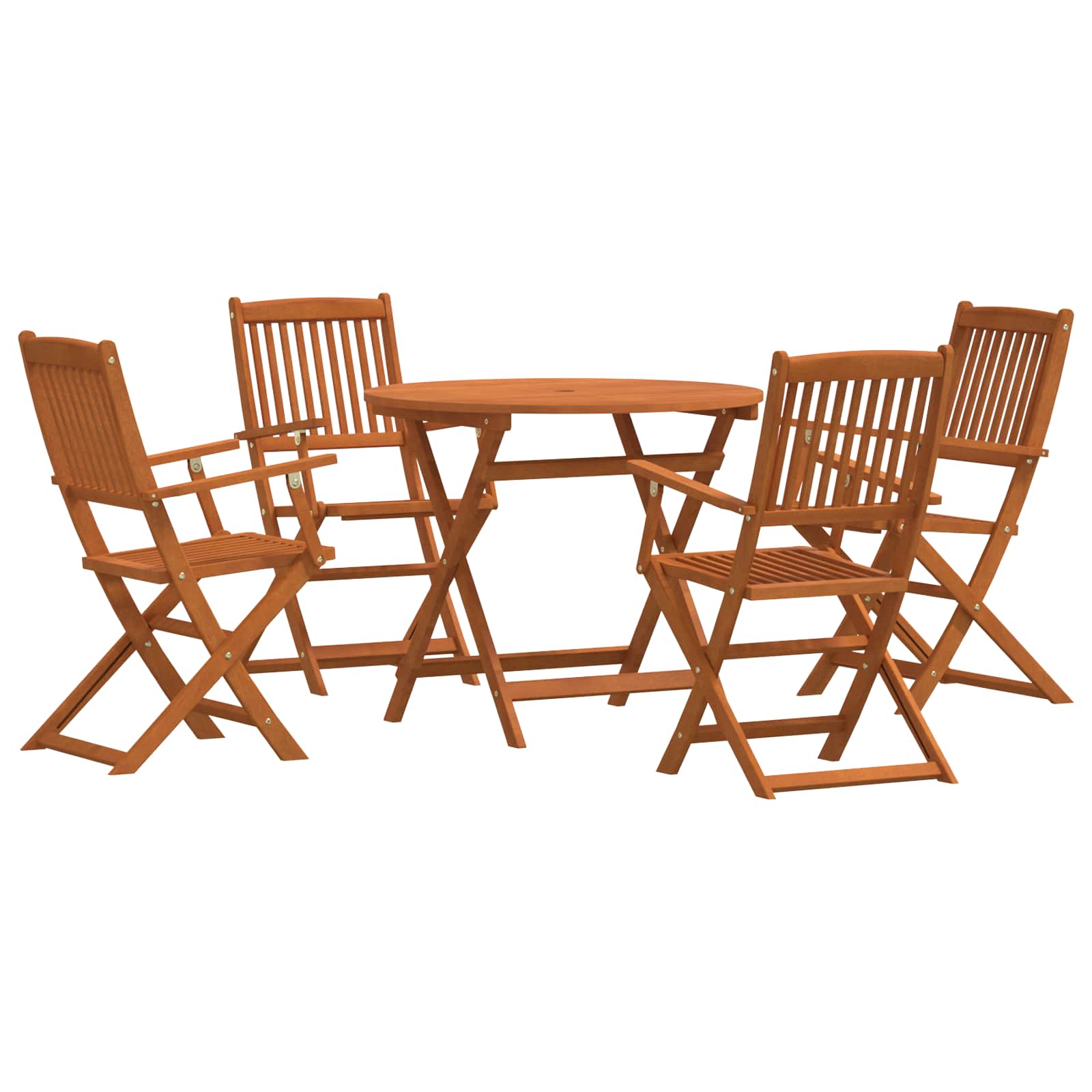 Buitenmeubelset 5-delig Naturel Massief eucalyptushout image 2