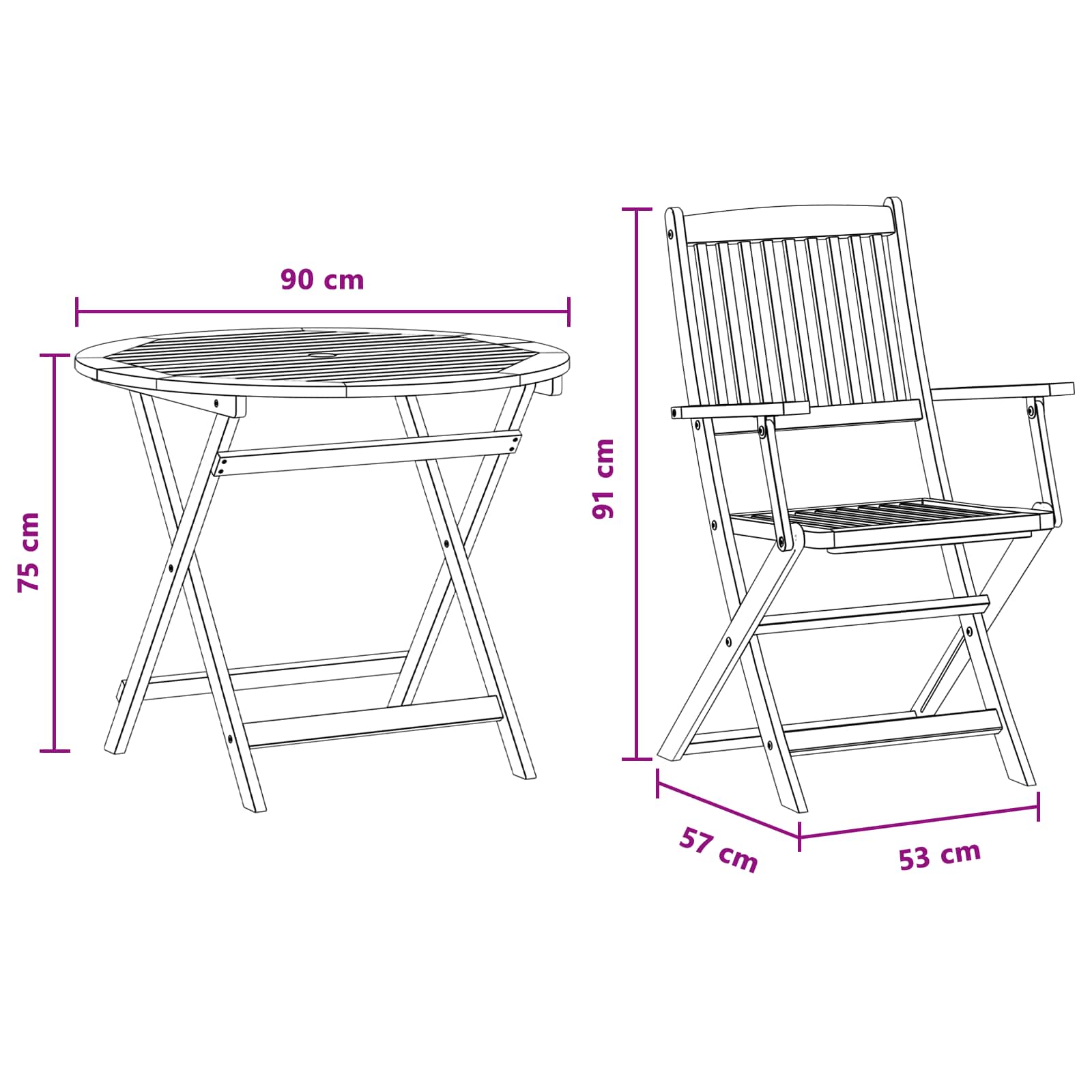 Buitenmeubelset 5-delig Naturel Massief eucalyptushout image 8