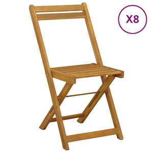 Venkovní bistro židle 8 pcs Přírodní 40 x 53 x 80 cm - obrázek 2