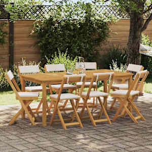 Zunanje bistro stolice 8 pcs Kremno bela 40 x 53 x 80 cm