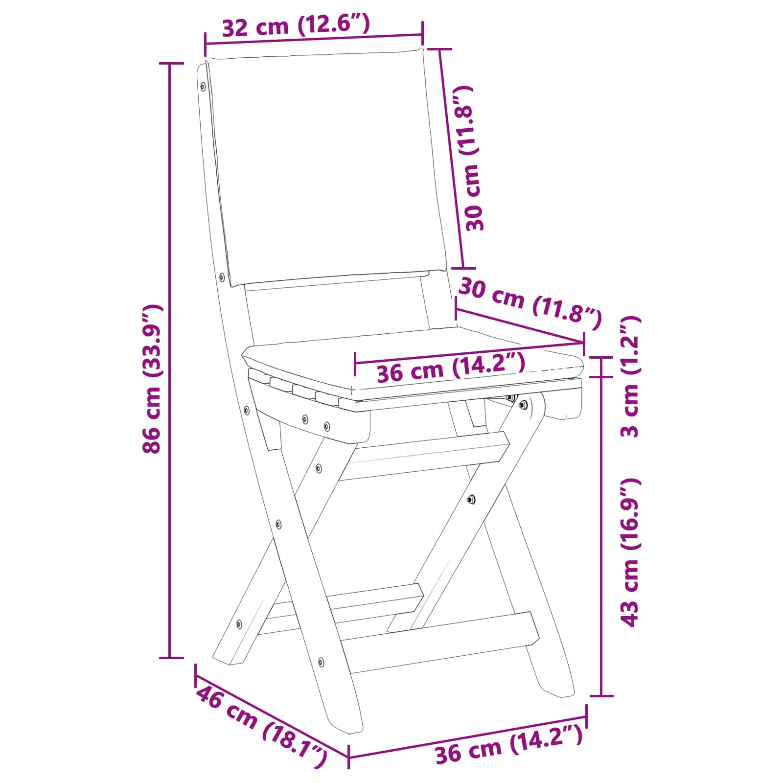 Zunanje bistro stolice 8 pcs Temno siva 38 x 46 x 85 cm - slika 12