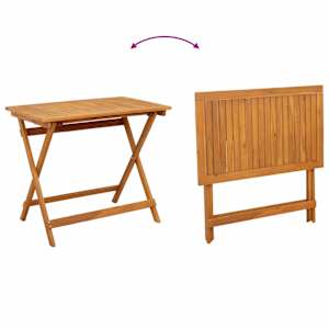 Zahradní bistro set 5 pcs Přírodní Masivní akátové dřevo - obrázek 11
