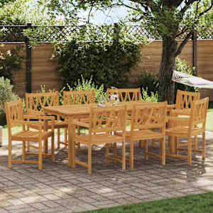 Zunanja klop 8 pcs Naravna 56 x 55,5 x 90 cm